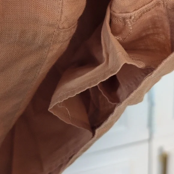 J. Crew Sleeveless Tan Linen Shift Dress Size Small - Picture 4 of 6